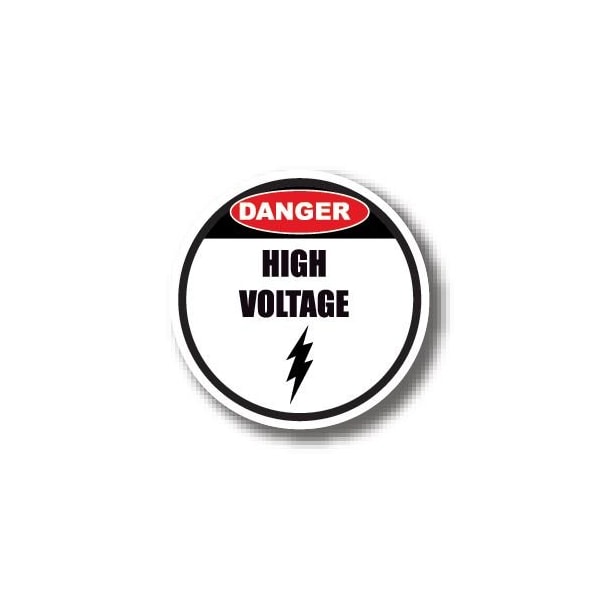 Ergomat 32in CIRCLE SIGNS - Danger High Voltage DSV-SIGN 1024 #1938 -UEN - main